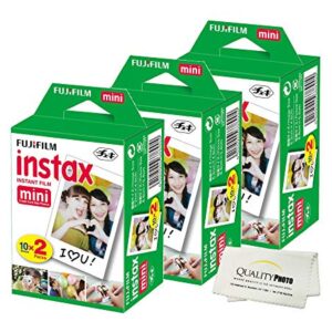 Fujifilm INSTAX Mini Instant Film 6 Pack = 60 SHEETS (White) For Fujifilm Mini 8 and Mini 9 Cameras