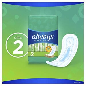 ALWAYS Ultra Thin Size 2 Super Pads Without Wings Unscented, 40 Count