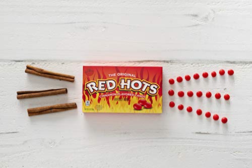 Red Hots Cinnamon Flavored Candy, Back to School Candy, 5.5 Ounce Movie Theater Candy Box (Pack of 12)