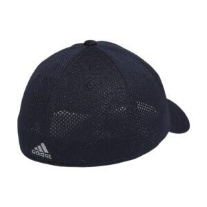 adidas Men's Zags 2.0 Structured Mid Crown A-Flex Stretch Fit Hat, Dark Indigo Blue, Large-X-Large