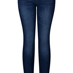 2LUV Women's Solid Stretchy 5 Pocket Skinny Jeans Denim, Denim Medium1 , 9