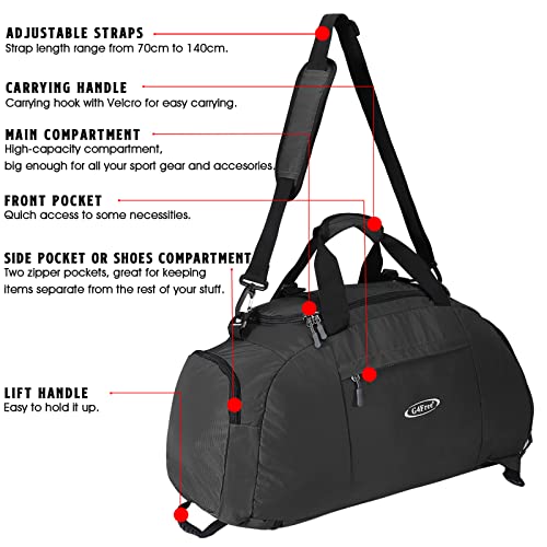 G4Free 40L 3-Way Duffle Bag Backpack Gym Bag for Men Women Sports Duffel Bag with Shoe Compartment Travel Backpack Luggage