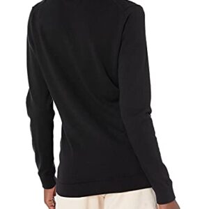 Cutter & Buck womens Soft Cotton Blend Lakemont Long Sleeve V-neck Sweater Shirt, Black, Large US