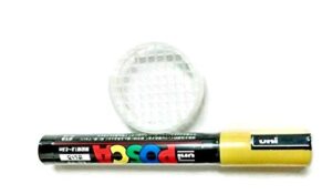 posca yellow color queen bee marking pen pc5m & push in cage
