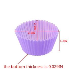 Amazon Basics Round Reusable Silicone Baking Cups, Muffin Liners, Pack of 24, Multicolor, 2.9" x 2.96" x 1.3"