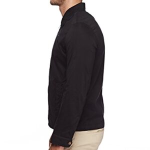 Tommy Hilfiger Men's Lightweight Microtwill Golf Jacket (Standard and Big & Tall), Deep Black, Large