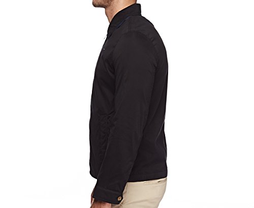 Tommy Hilfiger Men's Lightweight Microtwill Golf Jacket (Standard and Big & Tall), Deep Black, Large