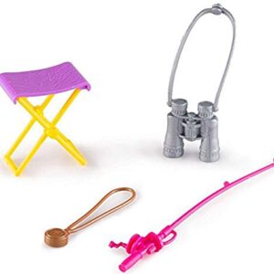 Barbie Camping Fun Accessory Pack-Fishing Pole, Compass, Binoculars 4 Pieces