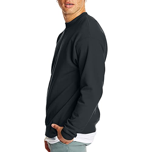 Hanes Men's EcoSmart Sweatshirt, Black, 2XL