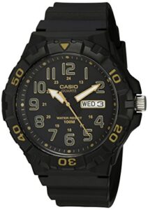 casio men's 'diver style' quartz resin casual watch, color:black (model: mrw-210h-1a2vcf)