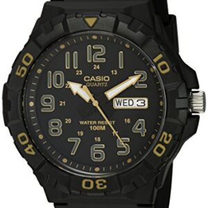 Casio Men's 'Diver Style' Quartz Resin Casual Watch, Color:Black (Model: MRW-210H-1A2VCF)