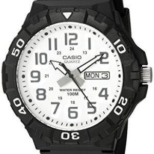 Casio Men's 'Diver Style' Quartz Resin Casual Watch, Color:Black (Model: MRW-210H-7AVCF)