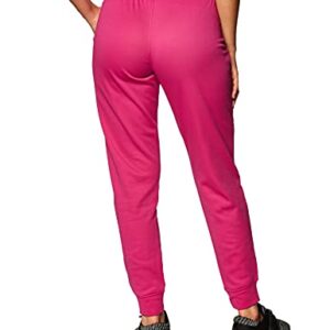 Hanes Women's Sport Performance Fleece Jogger Pants with Pockets, Fresh Berry Solid/Fresh Berry Heather, L