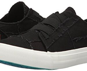 Blowfish Malibu Women's Marley Fashion Sneaker, Black Color Washed Canvas, 7.5 M US