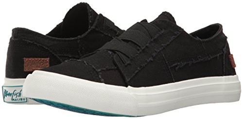 Blowfish Malibu Women's Marley Fashion Sneaker, Black Color Washed Canvas, 7.5 M US