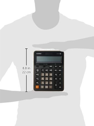 Casio GX12B-BK Large Display 12 Digit Basic Desk Calculator