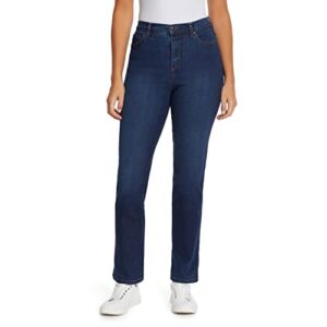 gloria vanderbilt women's petite amanda classic high rise tapered jean, scottsdale wash, 14p