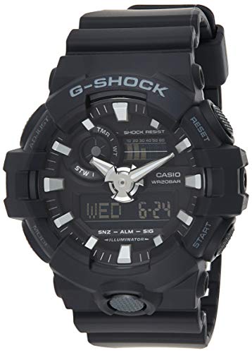 Casio Men's 'G Shock' Quartz Resin Casual Watch, Color:Black (Model: GA-700-1BCR)