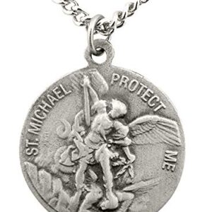 Pewter United States Army Saint Michael Military Medal, 1 Inch