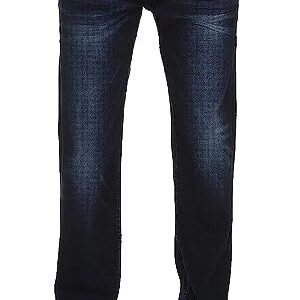 Buffalo David Bitton Men's Six Slim Straight Jean, authentic and deep indigo, 36 x 30