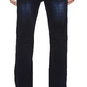 Buffalo David Bitton Men's Six Slim Straight Jean, authentic and deep indigo, 36 x 30