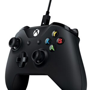 Microsoft 4N6-00001 Xbox Controller + Cable for Windows, Black