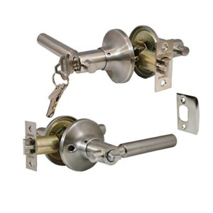 constructor rondo entry lever handle door lockset satin nickel