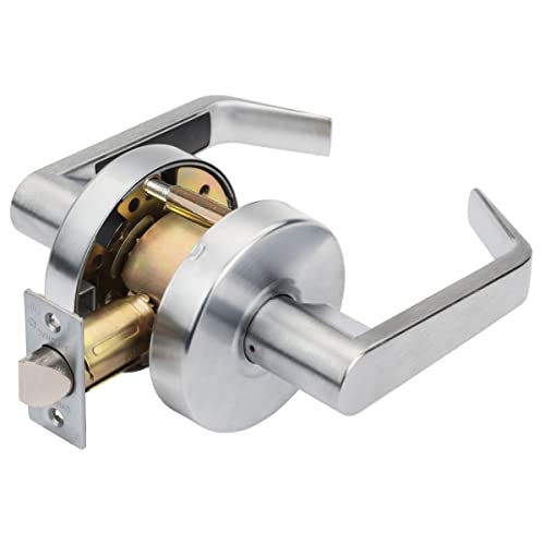 Dynasty Hardware AUG-30-26D Grade 2 Commercial Duty Passage Lever, ADA, Satin Chrome Finish