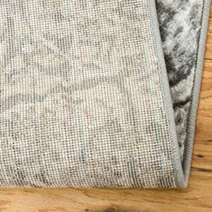 Unique Loom Sofia Collection Area Rug - Grace (5' 1" x 8', Dark Gray/ Gray)