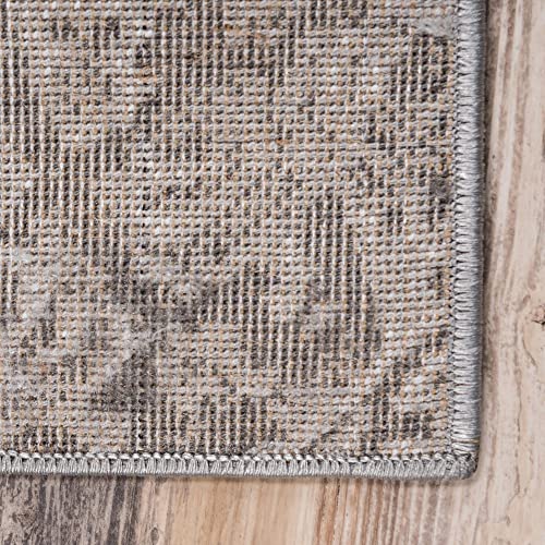 Unique Loom Sofia Collection Area Rug - Grace (5' 1" x 8', Dark Gray/ Gray)