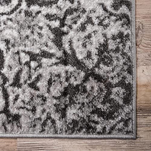 Unique Loom Sofia Collection Area Rug - Grace (5' 1" x 8', Dark Gray/ Gray)