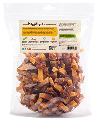 Pet 'n Shape Sweet Potato Chews – Natural Chicken Wrapped Sweet Potato Dog Treats - 42 Ounce