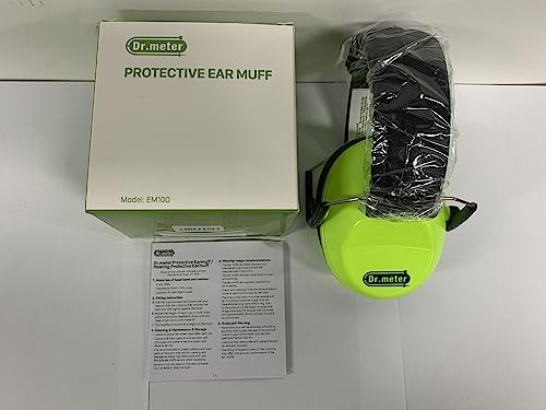 Ear Muffs for Noise Reduction: Dr.meter 27NRR Noise Cancelling Headphones for Kids with Adjustable Head Band, EM100 Hearing Protection Earmuffs for Football Game, Concerts, Air Shows, Fireworks