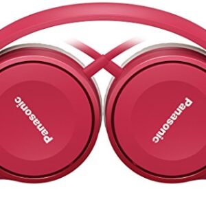Panasonic Lightweight Headphones with Microphone, Call Controller and 3.9 ft Audio Cord Compatible with iPhone, BlackBerry, Android - RP-HF100M-P - On-Ear Headphones (Pink)