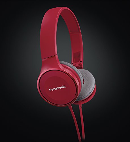 Panasonic Lightweight Headphones with Microphone, Call Controller and 3.9 ft Audio Cord Compatible with iPhone, BlackBerry, Android - RP-HF100M-P - On-Ear Headphones (Pink)