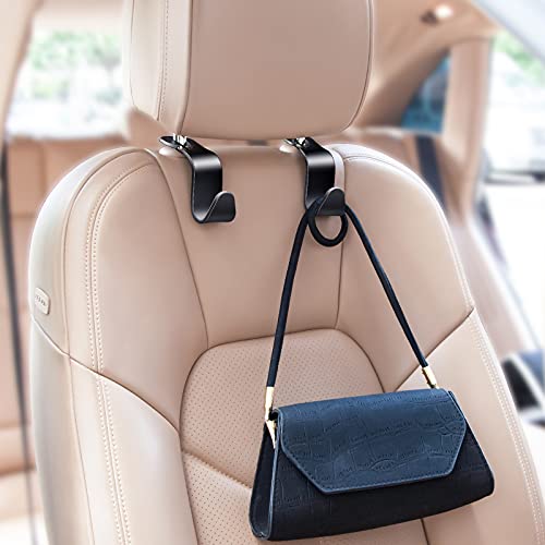 4 Pack Vehicle Back Seat Headrest Hook Hanger for Purse Grocery Bag Handbag