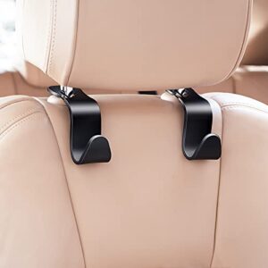 4 Pack Vehicle Back Seat Headrest Hook Hanger for Purse Grocery Bag Handbag