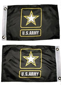 12x18 u.s. army star black 2 faced 2-ply wind resistant flag 12x18 inch