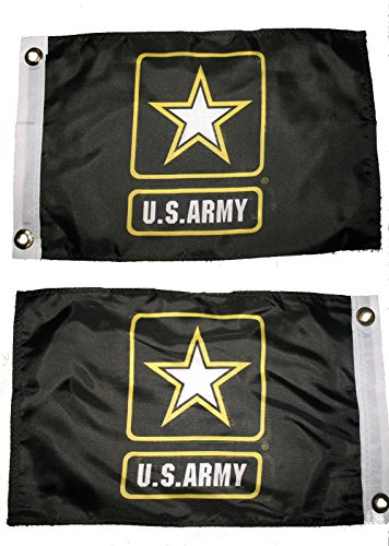 12x18 U.S. Army Star Black 2 Faced 2-ply Wind Resistant Flag 12x18 Inch