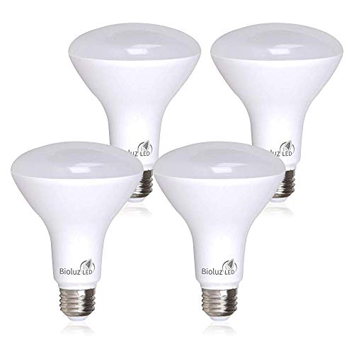 Bioluz LED 90 CRI BR30 LED Bulb 3000K Soft White 7.5W = 65 Watt Replacement 650 Lumen Dimmable Indoor/Outdoor Flood Light UL Listed Title 20 High Efficacy Lighting (Pack of 4)