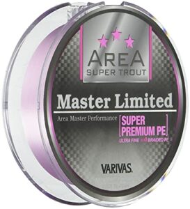 varivas area super trout master limited super premium pe x4 (4.5lb. max (4lb. average) #0.15, pink)