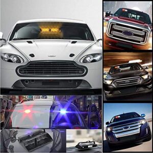 LED Emergency Warning Light XTAUTO 16 LED High Intensity Windshield Hazard Warning Flashing Strobe Law Enforcement Interior Roof Dash Windshield Lamp Lights with Suction Cups for Car Truck Green