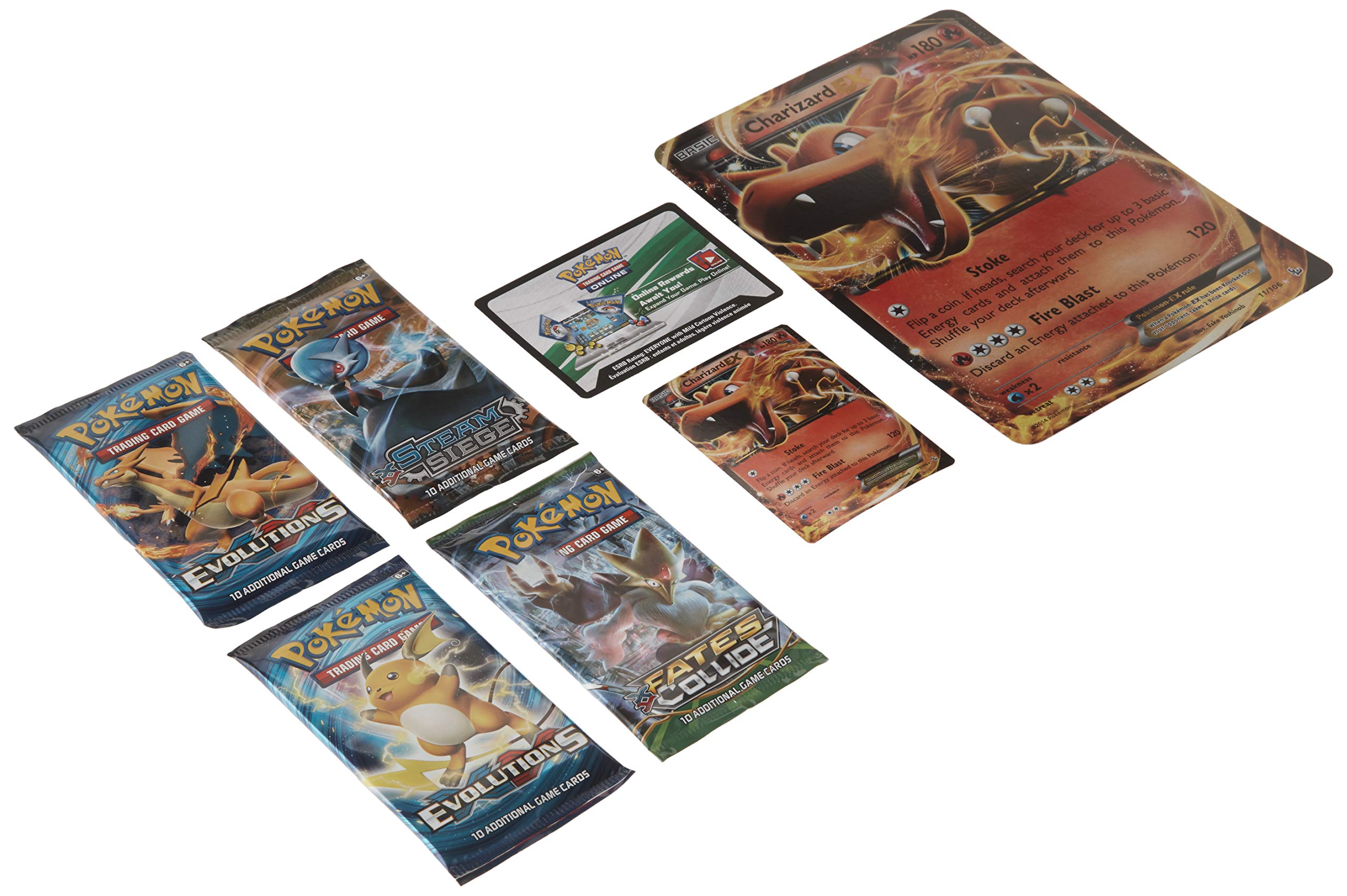 Pokemon Cards POK16CHAREXBX TCG: Charizard-EX Box Fire Blast Card Game, Multicolor