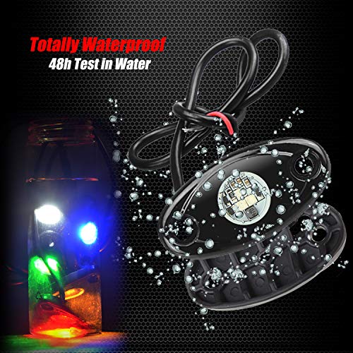 6 Pods LED Rock Lights, Ampper Waterproof LED Neon Underglow Light for Car Truck ATV UTV SUV Offroad Boat Underbody Glow Trail Rig Lamp (Green)