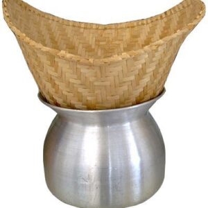 Thai lao Sticky Rice steamer pot and Basket cook kitchen Cookware tool free sticky rice