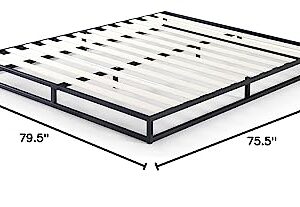 ZINUS Joseph Metal Platforma Bed Frame, Mattress Foundation, Wood Slat Support, No Box Spring Needed, Sturdy Steel Structure, King