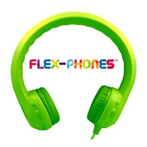 HamiltonBuhl Kid's Durable Foam Headphones, Children's Headphones for Classroom, Lime Green (Kids-GRN)