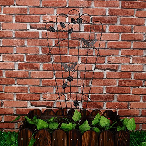 1.Go Metal Garden Trellis Panel Arch for Climbing Plants, 15" Wide x 34" High, OG-0018