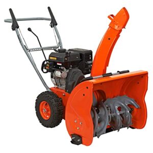 yardmax yb6270 24 in. 212cc two-stage self-propelled gas snow blower with push-button electric start