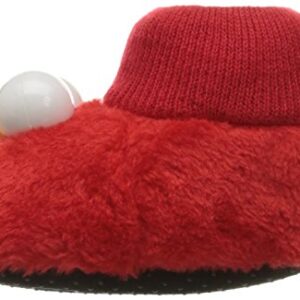 Sesame Street Unisex-Baby ELMO Puppet Slipper, Red, 5/6 Child US Toddler